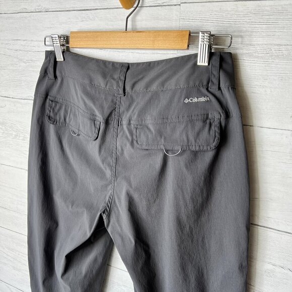 Columbia Sportswear Pants Womens Size 8 Dark Gray Hiking Capri Outdoor Gorpcore - Picture 12 of 16